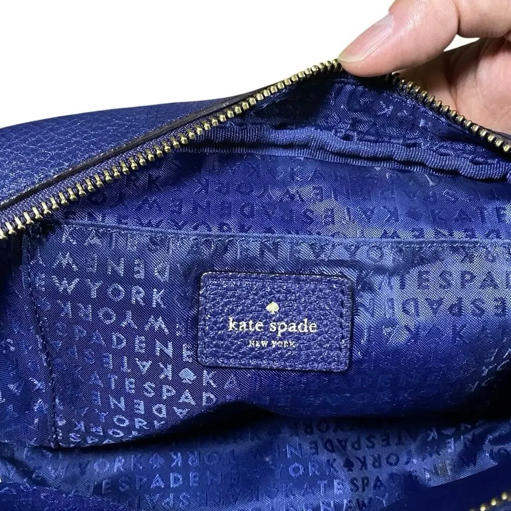 Kate Spade True Navy Pebbled Leather Shoulder Bag
